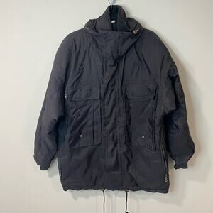 Bogner Men's Parka Cargo‎ Coat Vintage Black Size 40 Oversized Boxy Fit Mountain